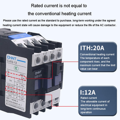 CHNT CJX2-8011 80A 220V Silver Alloy Contacts Multi-Purpose Single-Phase AC Contactor - Relays by CHNT | Online Shopping South Africa | PMC Jewellery | Buy Now Pay Later Mobicred