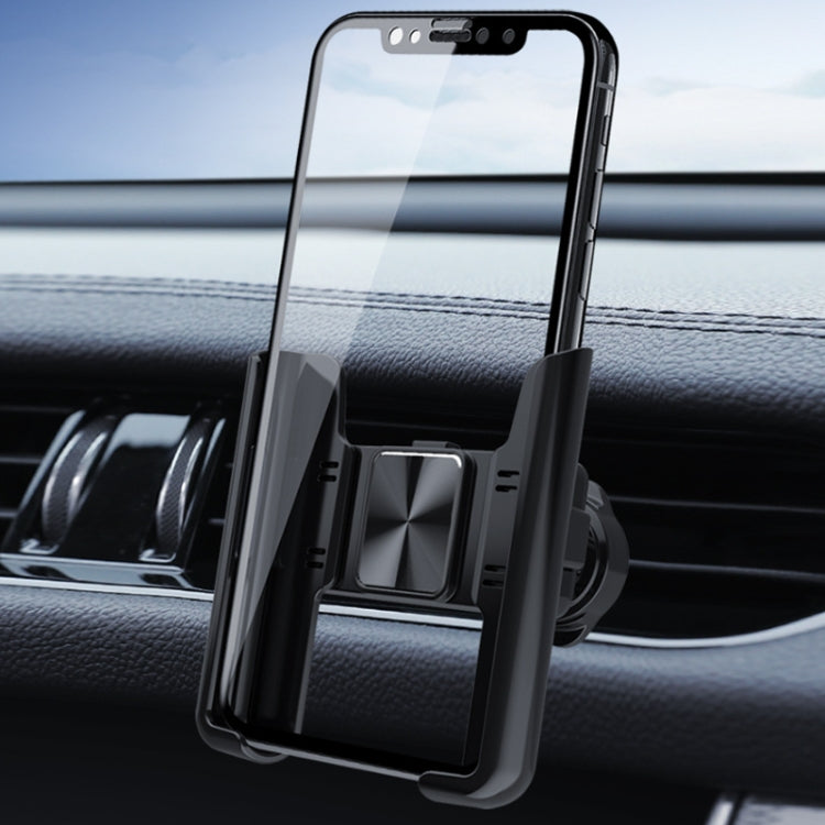 Car Air Outlet Rotatable Snap-on Base Mobile Phone Navigation Bracket(Silver) - Car Holders by PMC TechLife | Online Shopping South Africa | PMC TechLife | Buy Now Pay Later Mobicred