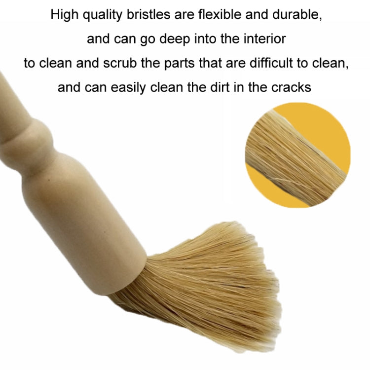 Car Interior Round Wooden Handle Air Vent Cleaning Brush(Wood Color) - Car washing supplies by PMC Jewellery | Online Shopping South Africa | PMC Jewellery | Buy Now Pay Later Mobicred