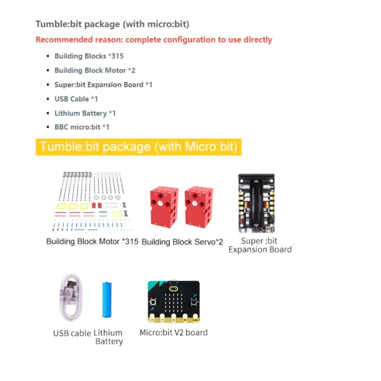 Yahboom Micro: Bit Self-Balancing Block Building Programmable APP Control Robot Kit, Spec: Tumblebit Package - Components Kits by Yahboom | Online Shopping South Africa | PMC Jewellery | Buy Now Pay Later Mobicred