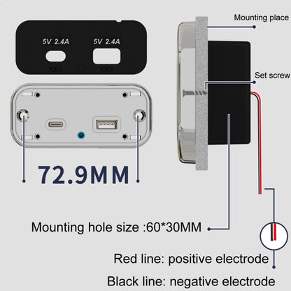 USB Dual-port Multi-function Fast Charging Car Modification Charger(UCC-316A AC4.8A) - DIY Modified Charger by PMC Jewellery | Online Shopping South Africa | PMC Jewellery | Buy Now Pay Later Mobicred