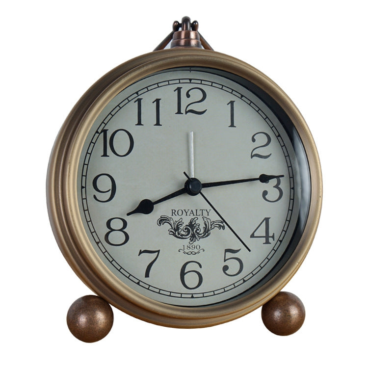 Retro Iron Alarm Clock Simple Desktop Quartz Clock, Style: Arab Number - Novelty Clock by PMc TechLife | Online Shopping South Africa | PMc TechLife | Buy Now Pay Later Mobicred