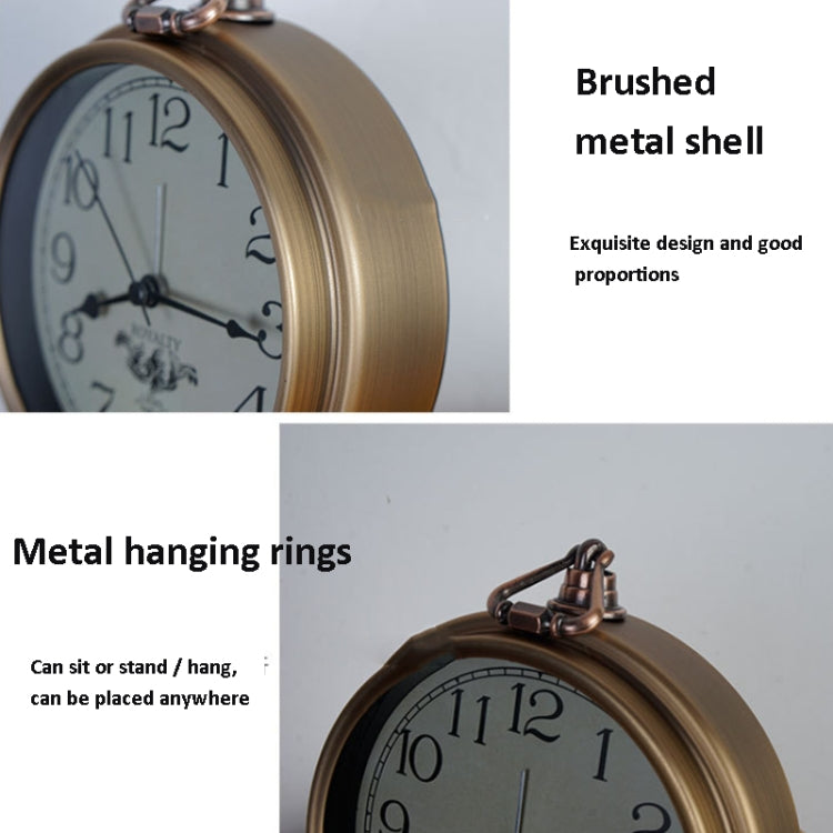 Retro Iron Alarm Clock Simple Desktop Quartz Clock, Style: Arab Number - Novelty Clock by PMc TechLife | Online Shopping South Africa | PMc TechLife | Buy Now Pay Later Mobicred