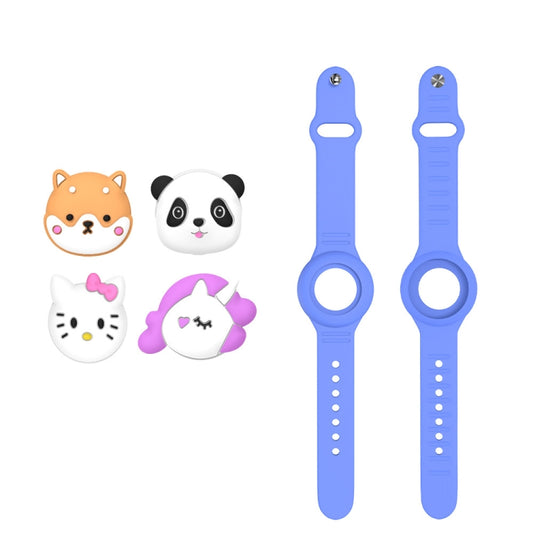 For AirTag Watch Strap Cartoon Cute Anti-lost Device Silicone Protective Cover, Color: Blue - Watch Strap Series by PMC Jewellery | Online Shopping South Africa | PMC Jewellery