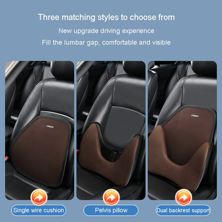 LINXICP 3 In 1 Car Seat Lumbar Cushion Summer Special Memory Foam Breathable Car Back Pad(Gray) - Seat Accessories by LINXICP | Online Shopping South Africa | PMC Jewellery | Buy Now Pay Later Mobicred