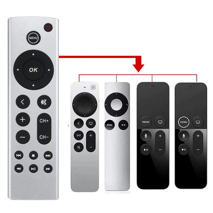 For Apple TV Remote Control 4K / HD A2169 A1842 A1625 Without Voice(Silver) - TV by PMC Jewellery | Online Shopping South Africa | PMC Jewellery