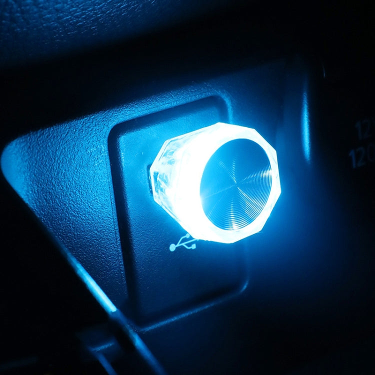 Car Diamond Model USB Ambient Light Charge-Free Plug And Play LED Decorative Lights(Ice Blue) - Atmosphere lights by PMC Jewellery | Online Shopping South Africa | PMC Jewellery | Buy Now Pay Later Mobicred