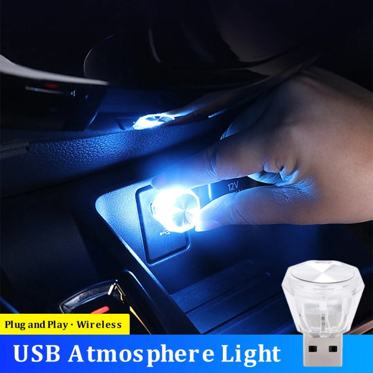 Car Diamond Model USB Ambient Light Charge-Free Plug And Play LED Decorative Lights(Colorful) - Atmosphere lights by PMC Jewellery | Online Shopping South Africa | PMC Jewellery | Buy Now Pay Later Mobicred