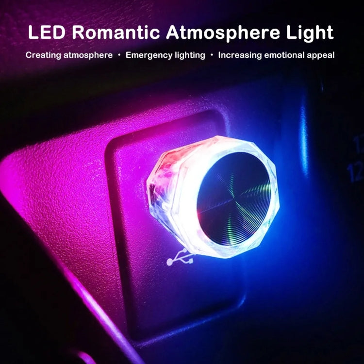 Car Diamond Model USB Ambient Light Charge-Free Plug And Play LED Decorative Lights(Ice Blue) - Atmosphere lights by PMC Jewellery | Online Shopping South Africa | PMC Jewellery | Buy Now Pay Later Mobicred