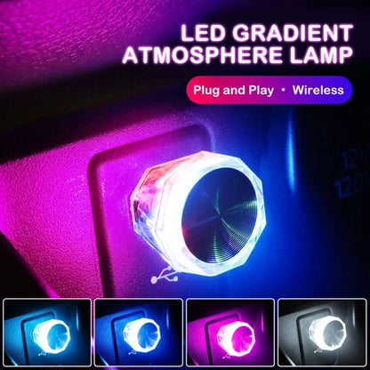 Car Diamond Model USB Ambient Light Charge-Free Plug And Play LED Decorative Lights(White Light) - Atmosphere lights by PMC Jewellery | Online Shopping South Africa | PMC Jewellery | Buy Now Pay Later Mobicred