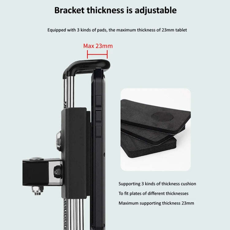 Tablet Wall Mount Holder Foldable Extendable Aluminum Alloy Mount With Anti Theft Security Lock - Lazy Bracket by PMC TechLife | Online Shopping South Africa | PMC TechLife