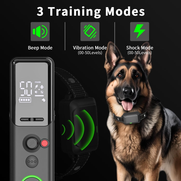 Color Screen Remote Control Pet Electric Shock Circular Dog Trainer(Black) - Training Aids by PMC Jewellery | Online Shopping South Africa | PMC Jewellery | Buy Now Pay Later Mobicred