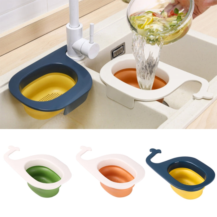 Multifunctional Whale-shaped Foldable Kitchen Fruit and Vegetable Draining Basket(Yellow Blue) - Filters by PMC Jewellery | Online Shopping South Africa | PMC Jewellery | Buy Now Pay Later Mobicred