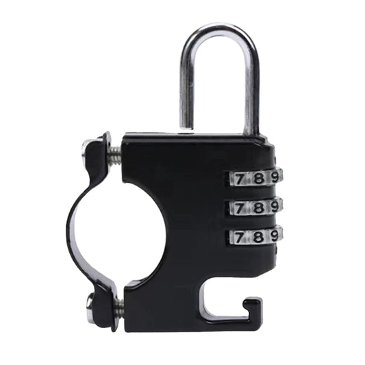 Motorcycle Helmet Anti-Theft Lock Fixed Helmet Combination Padlock, Color: Black - Theft Protection by PMC Jewellery | Online Shopping South Africa | PMC Jewellery | Buy Now Pay Later Mobicred