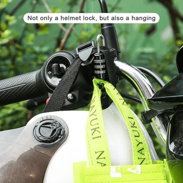 Motorcycle Helmet Anti-Theft Lock Fixed Helmet Combination Padlock, Color: Black - Theft Protection by PMC Jewellery | Online Shopping South Africa | PMC Jewellery | Buy Now Pay Later Mobicred