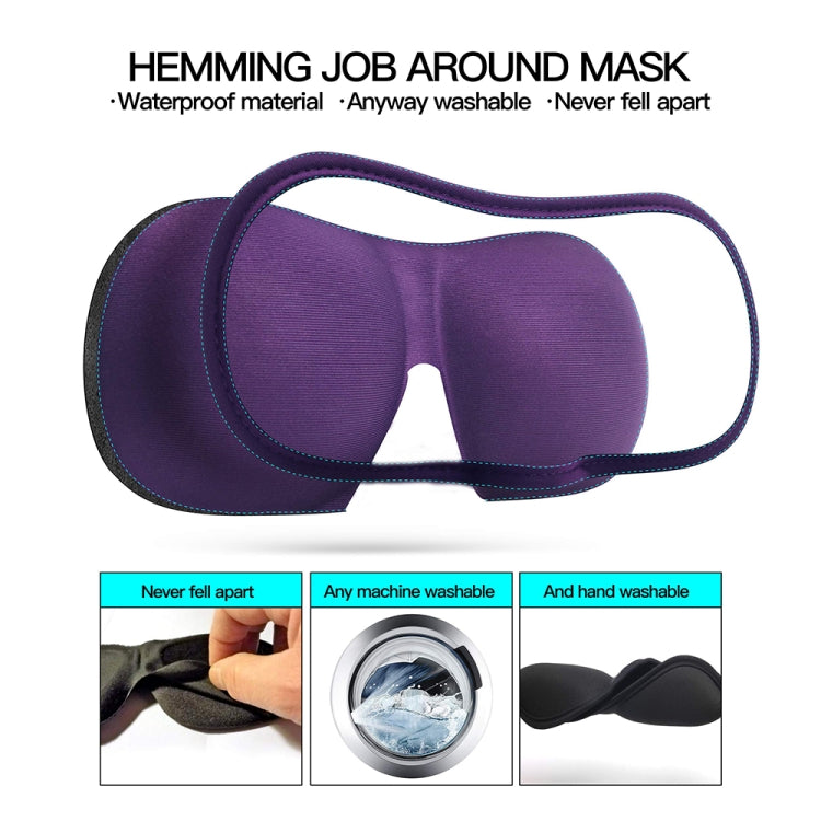 3D Adjustable Silicone Anti-slip Sleep Eye Mask Three-dimensional Memory Foam Eye Protection Mask(Black) - Eye Masks by PMC TechLife | Online Shopping South Africa | PMC TechLife