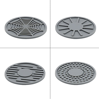 4pcs/set 6.8x0.3cm Car Anti-slip Silicone Water Coaster Storage Interior, Color: Gray - Car Drink Holders by PMC Jewellery | Online Shopping South Africa | PMC Jewellery | Buy Now Pay Later Mobicred