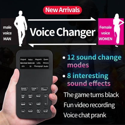 S9 Mobile Phone Computer Live Sound Card Voice Changer Game Karaoke Recording Audio Transformer(English) - Live Sound Effects Processors by PMC Jewellery | Online Shopping South Africa | PMC Jewellery | Buy Now Pay Later Mobicred