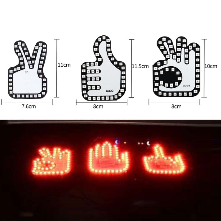 Car Interactive Finger Light Multi-function Warning Anti-rear Collision Light(Scissor Hand) - Warning Lights by PMC TechLife | Online Shopping South Africa | PMC TechLife | Buy Now Pay Later Mobicred