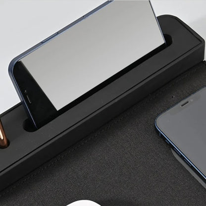 10W Wireless Charging PU Mouse Pad with Mobile Phone and Pen Holder(Bamboo) - Wireless Charger by PMC Jewellery | Online Shopping South Africa | PMC Jewellery | Buy Now Pay Later Mobicred