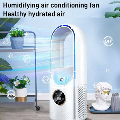 Desk Bladeless Humidification Electric Fan Six Gear Adjustable with LED Light Timing Function(White) - Electric Fans by PMC Jewellery | Online Shopping South Africa | PMC Jewellery | Buy Now Pay Later Mobicred