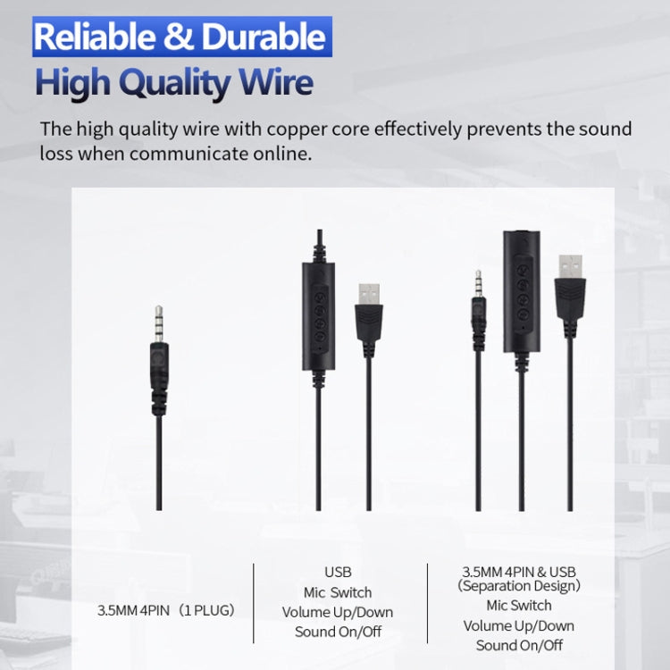 SOYTO SY227 Single-side Operator Ear Hook Headset Corded Computer Headset, Interfaces: Separation USB Wire Control - Microphones & Headsets by SOYTO | Online Shopping South Africa | PMC TechLife | Buy Now Pay Later Mobicred