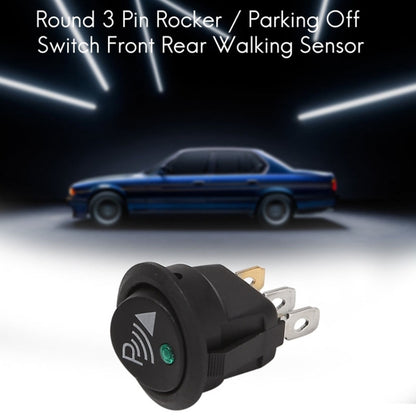 2pcs KCD1-102N Round 3Pin Rocker Switch LED Light 12V Car Modification Reverse Sensor Switch - Car Switches by PMC Jewellery | Online Shopping South Africa | PMC Jewellery | Buy Now Pay Later Mobicred