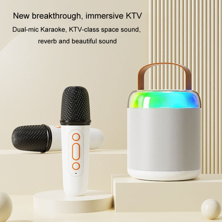 Home Portable Bluetooth Speaker Small Outdoor Karaoke Audio, Color: Y1 White(Monocular wheat) - Microphone by PMC Jewellery | Online Shopping South Africa | PMC Jewellery | Buy Now Pay Later Mobicred