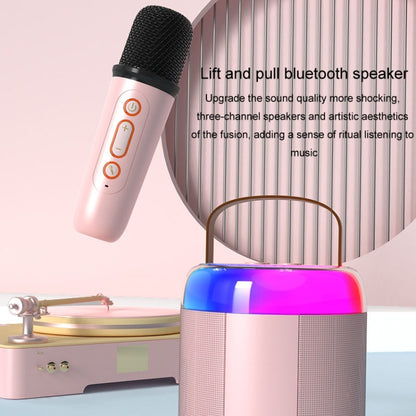 Home Portable Bluetooth Speaker Small Outdoor Karaoke Audio, Color: Y1 Pink(Monocular wheat) - Microphone by PMC Jewellery | Online Shopping South Africa | PMC Jewellery | Buy Now Pay Later Mobicred