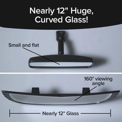 Wide-Angle Rearview Mirror Reduce Blind Spots Fits Most Cars SUVs - Interior Mirrors by PMC Jewellery | Online Shopping South Africa | PMC Jewellery | Buy Now Pay Later Mobicred