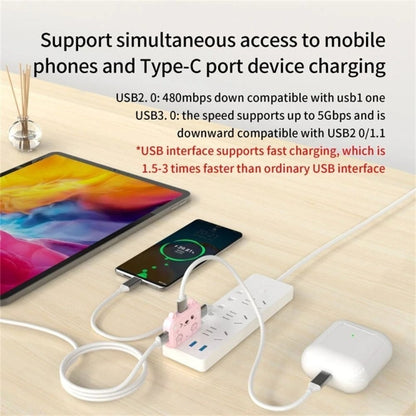 3 In 1 Type-C Docking Station USB Hub For iPad / Phone Docking Station, Port: 3H HDMI+PD+USB3.0 Pink - USB HUB by PMC Jewellery | Online Shopping South Africa | PMC Jewellery | Buy Now Pay Later Mobicred