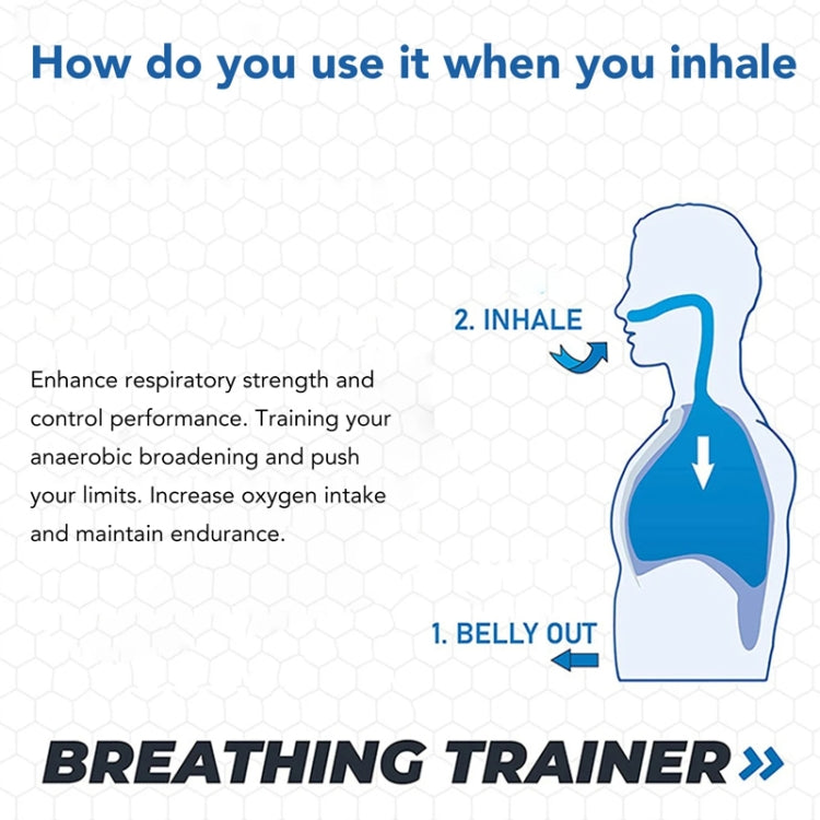 Breathing Exerciser Trainer Adjusts Resistance Lung Capacity Strengthener(Black) - Others by PMC Jewellery | Online Shopping South Africa | PMC Jewellery