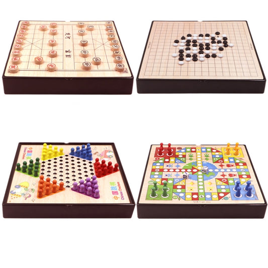 4 in 1 D Model Wooden Multifunctional Parent-Child Interactive Children Educational Chessboard Toy Set - Table Games by PMC Jewellery | Online Shopping South Africa | PMC Jewellery | Buy Now Pay Later Mobicred