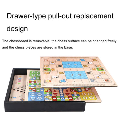 10 in 1 Wooden Multifunctional Parent-Child Interactive Children Educational Chessboard Toy Set - Table Games by PMC Jewellery | Online Shopping South Africa | PMC Jewellery | Buy Now Pay Later Mobicred