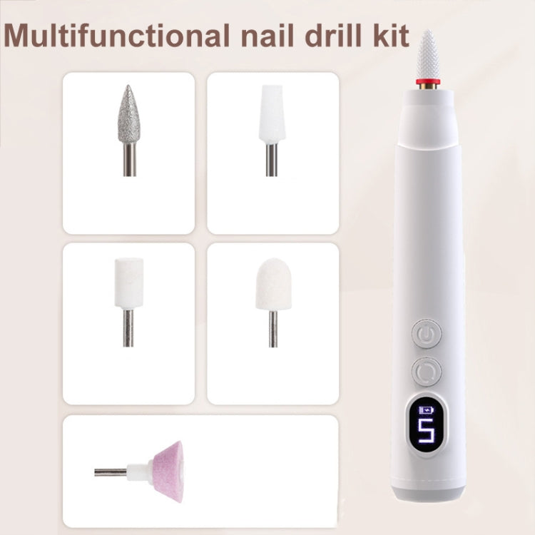 HX-10 LED Digital Display Multifunctional Nail Polisher Polishing and Exfoliating Manicure Tools(Pink) - Grinding Tools & Accessories by PMC Jewellery | Online Shopping South Africa | PMC Jewellery | Buy Now Pay Later Mobicred