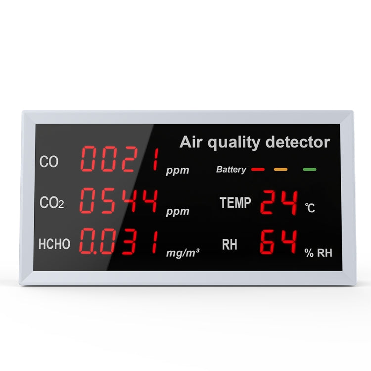 5-in-1 Indoor Home Portable Air Monitor TVOC Formaldehyde Detector(W17A Light Gray) - Air & Water Quality Tester by PMC Jewellery | Online Shopping South Africa | PMC Jewellery | Buy Now Pay Later Mobicred