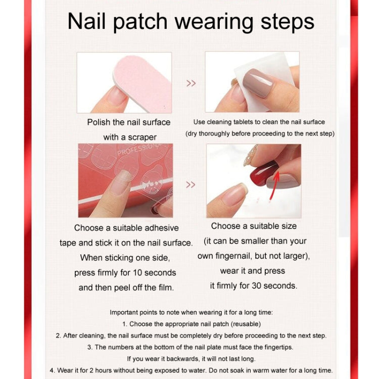 24pcs/box Handmade Nail Glitter Nail Jelly Glue Finished Patch, Color: BY85(Wear Tool Bag) - Nail Stickers by PMC Jewellery | Online Shopping South Africa | PMC Jewellery | Buy Now Pay Later Mobicred