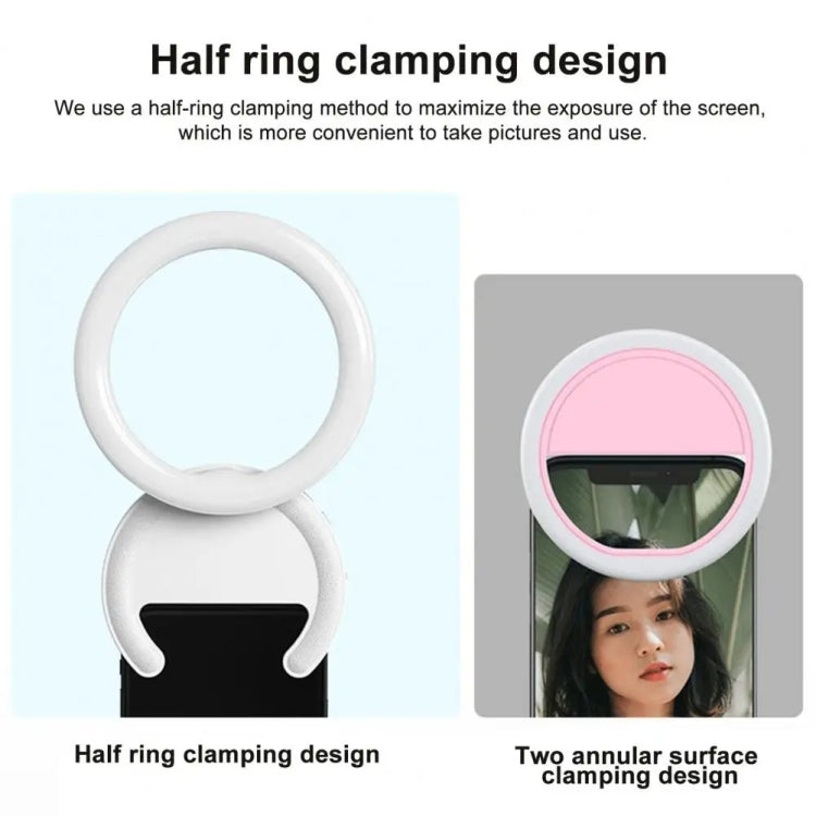 10cm Mobile Phone Fill Light Half-Ring Clip Type Unblocked Screen Lamp(White) - Selfie Light by PMC Jewellery | Online Shopping South Africa | PMC Jewellery | Buy Now Pay Later Mobicred