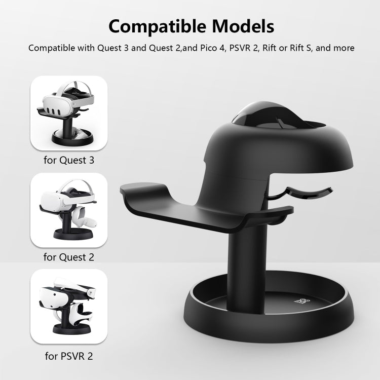 AMVR TYBP1 VR Desktop Storage Display Rack For Apple Vision Pro / Meta Quest 3 / Pico 4 / PlayStation VR 2(Black) - free shipping - PMC TechLife - Order now!