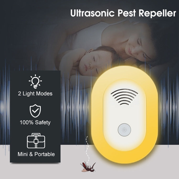 Adjustable Night Light Ultrasonic Mosquito Repeller Mini Home Electronic Mouse Repeller, Spec: US Plug(White) - Repellents by PMC Jewellery | Online Shopping South Africa | PMC Jewellery