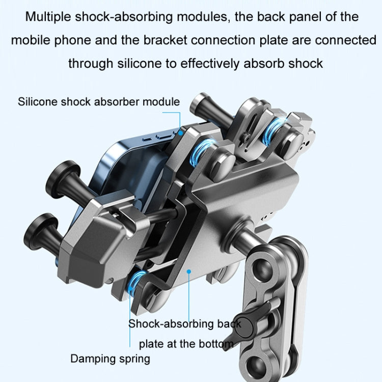 Motorcycle Shock Absorbing Navigation Cycling Phone Holder(Handlebar) - Holder by PMC Jewellery | Online Shopping South Africa | PMC Jewellery | Buy Now Pay Later Mobicred