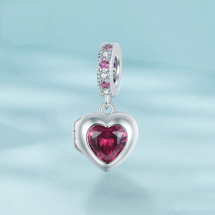 S925 Sterling Silver Permanent Love Heart Pendant DIY Beads(SCC2746) - Jewelry Accessories by PMC Jewellery | Online Shopping South Africa | PMC Jewellery