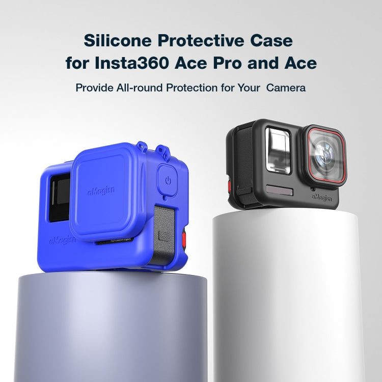 aMagisn Silicone Protection Case Sports Camera Protection Accessories For Insta360 Ace Pro (Black) - Case & Bags by aMagisn | Online Shopping South Africa | PMC Jewellery | Buy Now Pay Later Mobicred