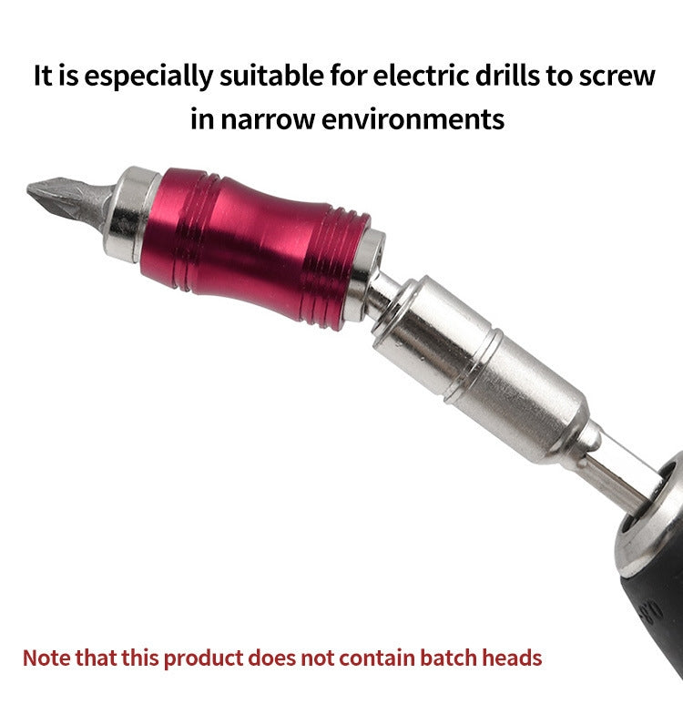 Hexagonal Shank Quick Release Self-Locking Joint Extension Rod Electric Drill Driver Extension Quick Conversion Bits(Silver+Red) - Screwdriver Tools by PMC TechLife | Online Shopping South Africa | PMC TechLife