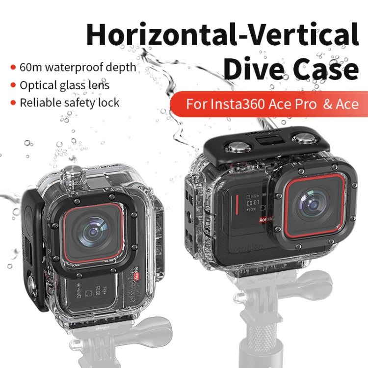 For Insta360 Ace Pro aMagisn Horizontal and Vertical Shooting Dive Shell 60m Waterproof Shell Accessories - Case & Bags by aMagisn | Online Shopping South Africa | PMC Jewellery | Buy Now Pay Later Mobicred