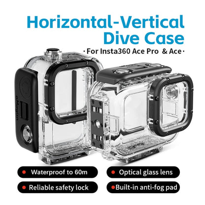 For Insta360 Ace Pro aMagisn Horizontal and Vertical Shooting Dive Shell 60m Waterproof Shell Accessories - Case & Bags by aMagisn | Online Shopping South Africa | PMC Jewellery | Buy Now Pay Later Mobicred