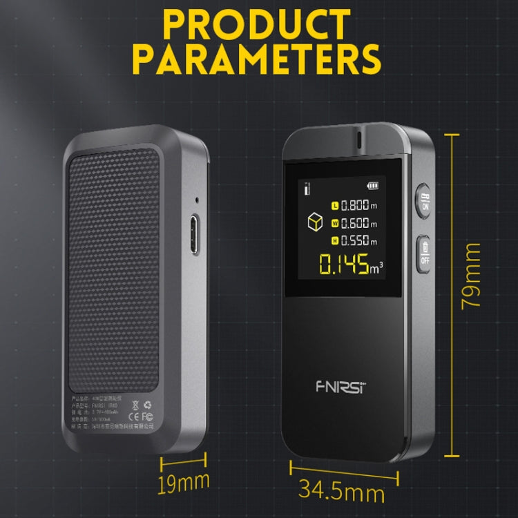 FNIRSI Laser Range Finder Infrared Measuring Ruler(Gray) - free shipping - PMC TechLife - Order now!