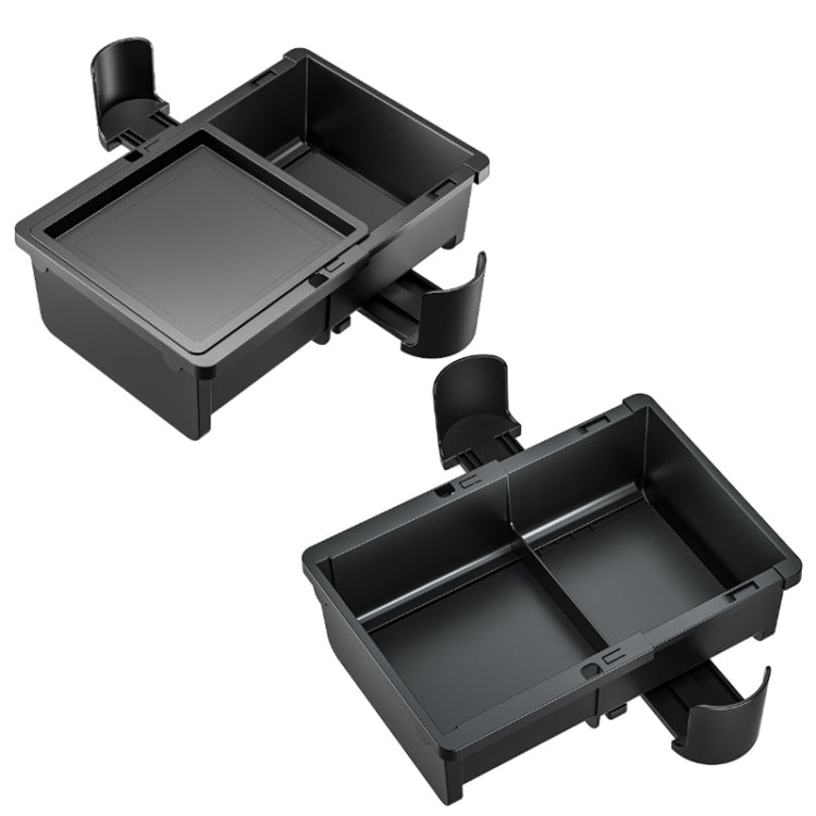 Car Seat Armrest Storage Box Adjustable Tissue Box(Black+Cover Plate) - Stowing Tidying by PMC Jewellery | Online Shopping South Africa | PMC Jewellery | Buy Now Pay Later Mobicred