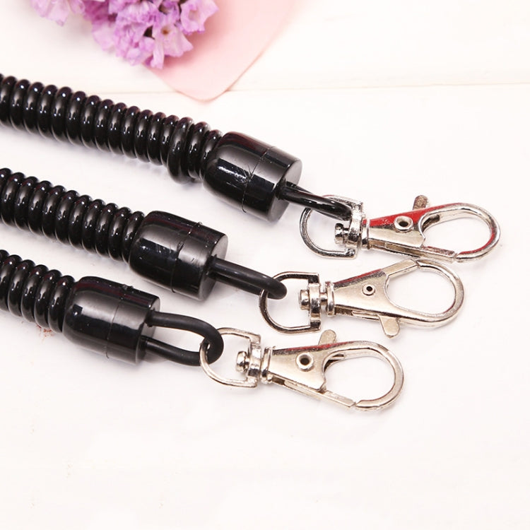 5pcs Spring Key Rope Plastic Keychain Environmentally Friendly Elastic Chain(Black) - Hooks by PMC TechLife | Online Shopping South Africa | PMC TechLife | Buy Now Pay Later Mobicred