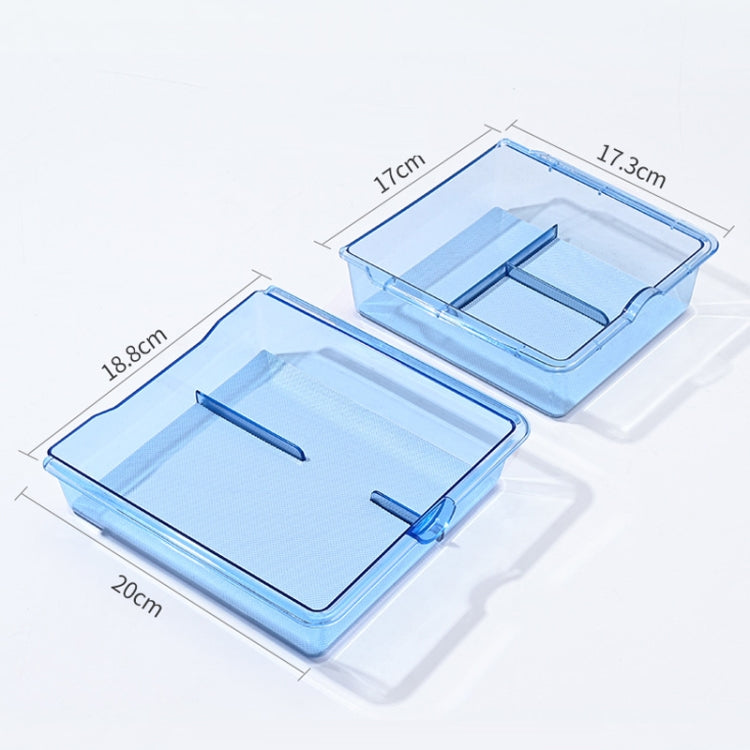 For 2023.9 Tesla Model3 Silicone Double-Layer Storage Box, Color: Blue Central Control - Stowing Tidying by PMC Jewellery | Online Shopping South Africa | PMC Jewellery | Buy Now Pay Later Mobicred